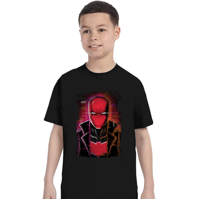 Daily_Deal_Shirts T-Shirts, Youth / XS / Black Glitch Red Hood