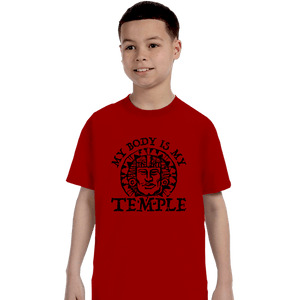 Secret_Shirts T-Shirts, Youth / XS / Red Hidden Temple Body