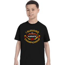 Load image into Gallery viewer, Daily_Deal_Shirts T-Shirts, Youth / XS / Black I Survived All Valley Karate
