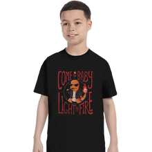 Load image into Gallery viewer, Shirts T-Shirts, Youth / XL / Black Come On Baby Light My Fire

