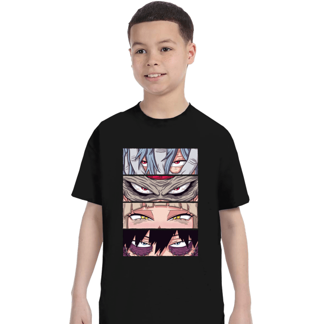 Daily_Deal_Shirts T-Shirts, Youth / XS / Black MHA Villains Eyes