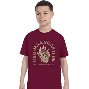 Shirts T-Shirts, Youth / XS / Maroon Kali Maa