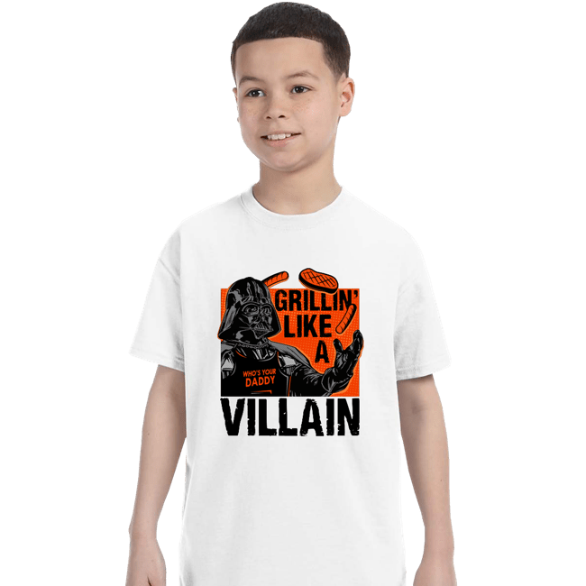 Secret_Shirts T-Shirts, Youth / XS / White Grillin Villain