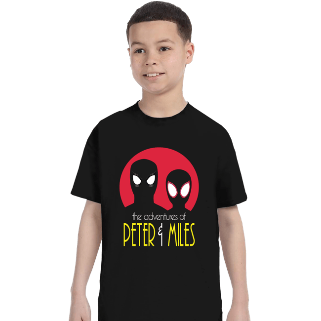 Secret_Shirts T-Shirts, Youth / XS / Black Adventures Of Peter and Miles