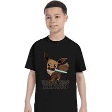 Load image into Gallery viewer, Secret_Shirts T-Shirts, Youth / XS / Black Eevee Wan Kenobi Secret Sale
