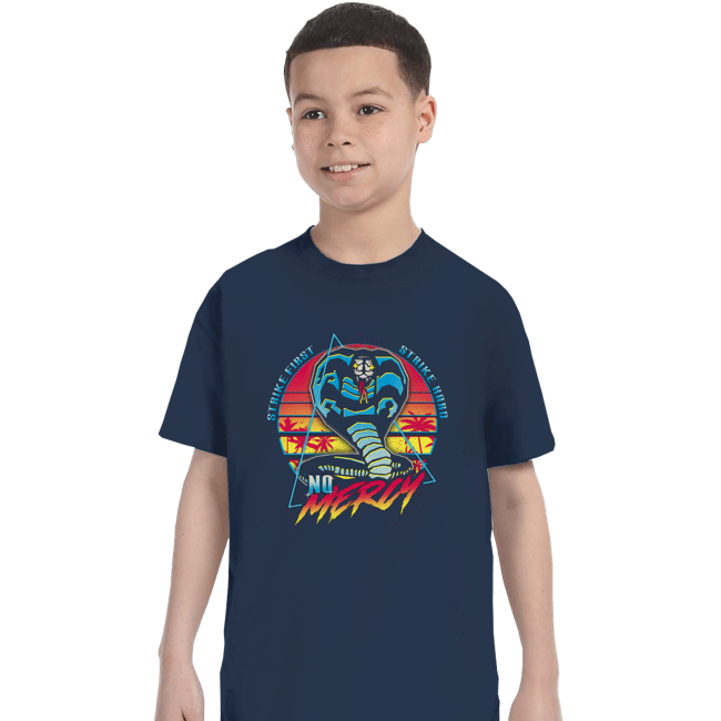 Secret_Shirts T-Shirts, Youth / XS / Navy Retro Cobra