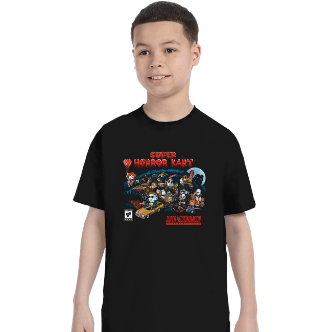 Daily_Deal_Shirts T-Shirts, Youth / XS / Black Super Horror Kart