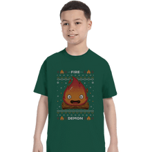 Load image into Gallery viewer, Secret_Shirts T-Shirts, Youth / XS / Forest Fire Demon Christmas
