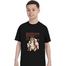 Load image into Gallery viewer, Daily_Deal_Shirts T-Shirts, Youth / XS / Black Sherlock Bones
