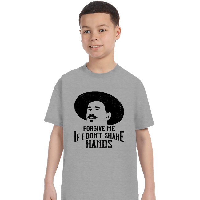 Secret_Shirts T-Shirts, Youth / XS / Sports Grey Forgive Me If I Don't Shake Hands