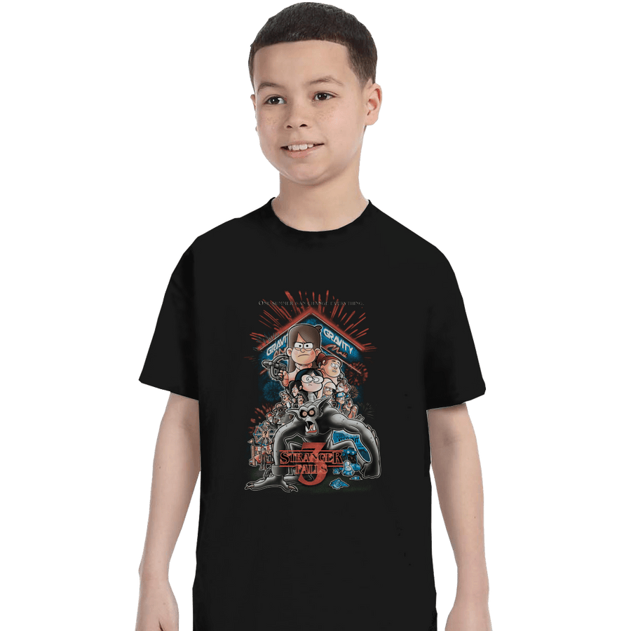 Shirts T-Shirts, Youth / XL / Black Stranger Falls 3