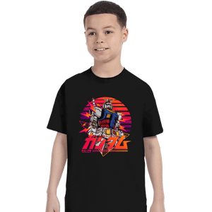 Secret_Shirts T-Shirts, Youth / XS / Black Gundam 78 Retro