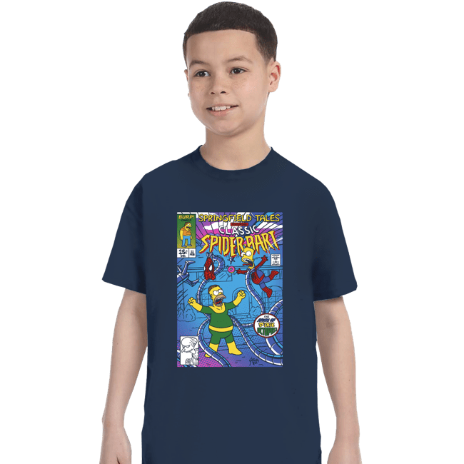 Daily_Deal_Shirts T-Shirts, Youth / XS / Navy Spider-Bart VS D'ohc Ock