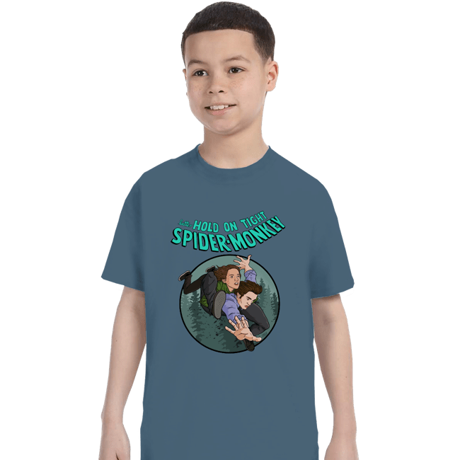 Daily_Deal_Shirts T-Shirts, Youth / XS / Indigo Blue Spider-Monkey