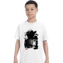 Load image into Gallery viewer, Daily_Deal_Shirts T-Shirts, Youth / XS / White The Master In The Swamp Sumi-e
