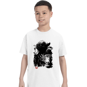 Daily_Deal_Shirts T-Shirts, Youth / XS / White The Master In The Swamp Sumi-e