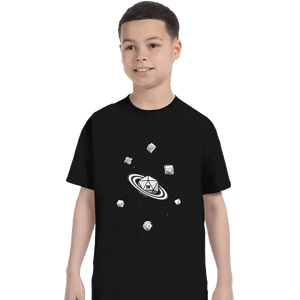 Secret_Shirts T-Shirts, Youth / XS / Black RPG Dice Galaxy
