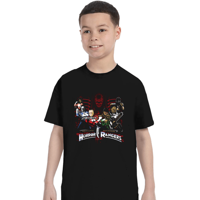 Secret_Shirts T-Shirts, Youth / XS / Black Mighty Horror Rangers