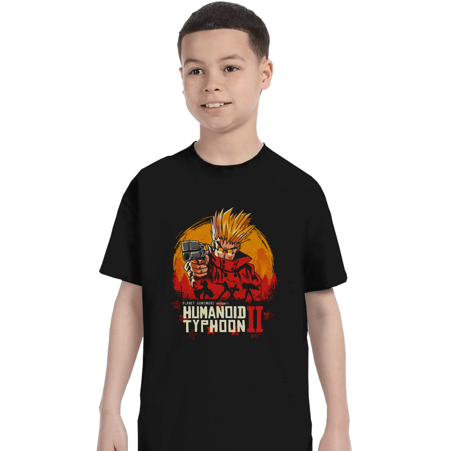 Shirts T-Shirts, Youth / XL / Black Red Humanoid Typhoon II