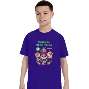 Shirts T-Shirts, Youth / XL / Violet Kimetsu Neko Yaiba