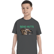 Load image into Gallery viewer, Shirts T-Shirts, Youth / XS / Charcoal Send Nuts
