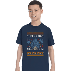 Shirts T-Shirts, Youth / XS / Navy Super Xmas