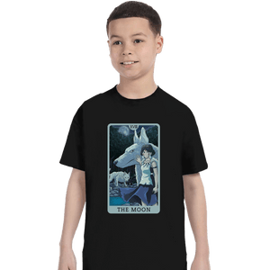 Daily_Deal_Shirts T-Shirts, Youth / XS / Black Tarot Ghibli The Moon