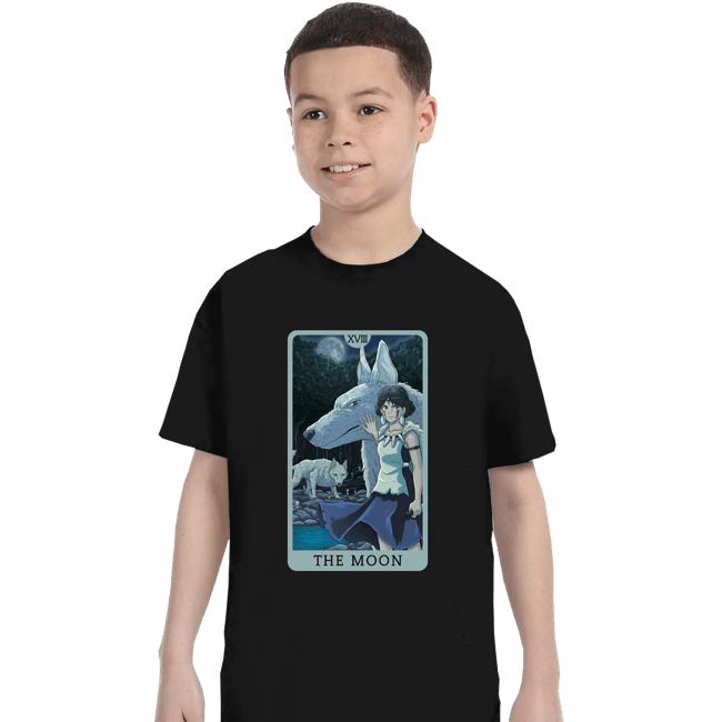 Daily_Deal_Shirts T-Shirts, Youth / XS / Black Tarot Ghibli The Moon
