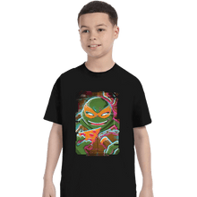 Load image into Gallery viewer, Daily_Deal_Shirts T-Shirts, Youth / XS / Black Glitch Michelangelo
