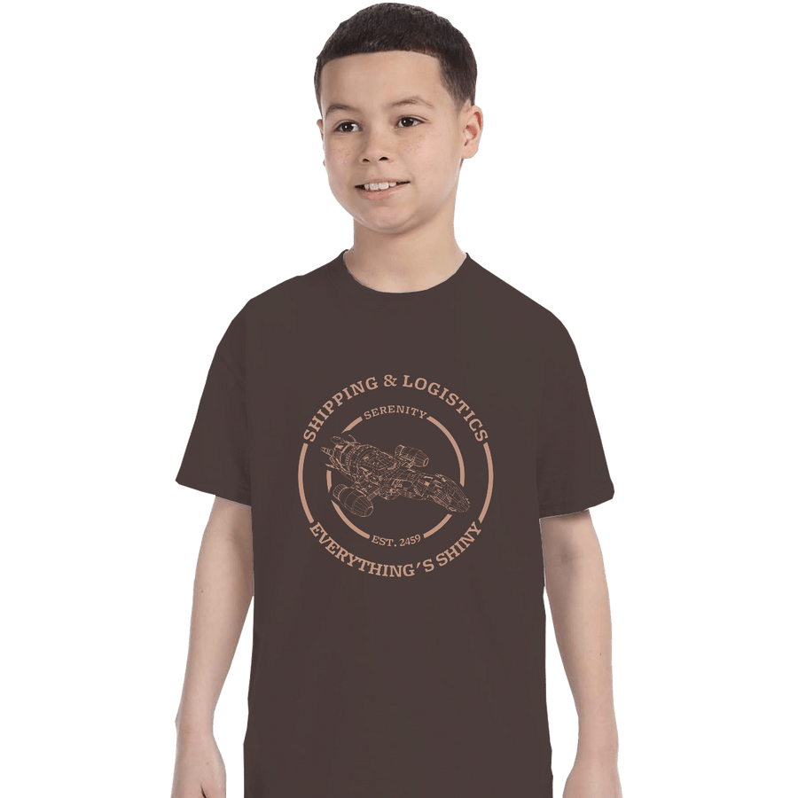 Shirts T-Shirts, Youth / XL / Dark Chocolate Serenity Shipping And Logistics