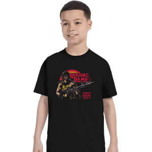 Shirts T-Shirts, Youth / XL / Black Reading Rambo