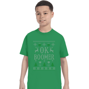 Shirts T-Shirts, Youth / XL / Irish Green OK Zoomer Ugly Christmas Sweater