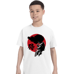Daily_Deal_Shirts T-Shirts, Youth / XS / White Afro Sumi-E