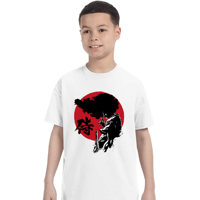 Daily_Deal_Shirts T-Shirts, Youth / XS / White Afro Sumi-E
