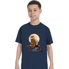 Load image into Gallery viewer, Daily_Deal_Shirts T-Shirts, Youth / XS / Navy Calvin Friends
