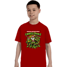 Load image into Gallery viewer, Daily_Deal_Shirts T-Shirts, Youth / XS / Red Christmas Ninjas
