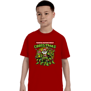 Daily_Deal_Shirts T-Shirts, Youth / XS / Red Christmas Ninjas