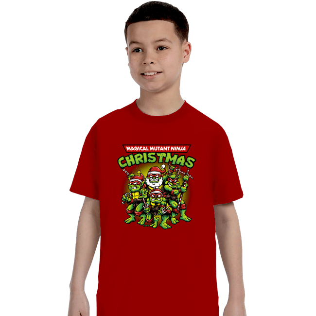 Daily_Deal_Shirts T-Shirts, Youth / XS / Red Christmas Ninjas