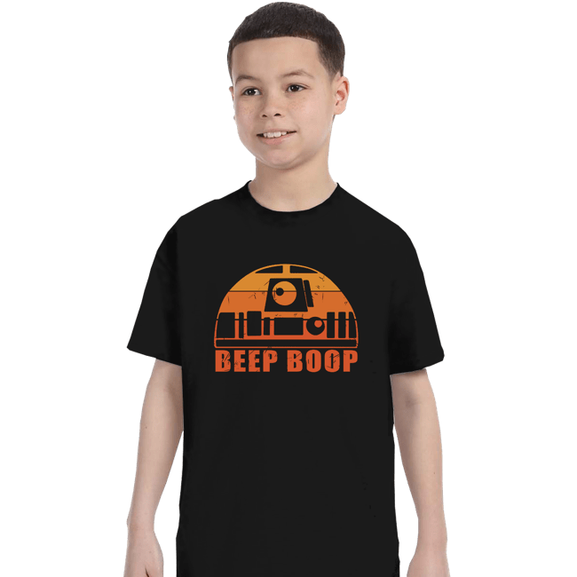 Daily_Deal_Shirts T-Shirts, Youth / XS / Black Vintage Beep Boop