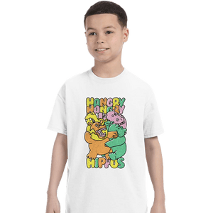 Secret_Shirts T-Shirts, Youth / XS / White Hangry Hippos