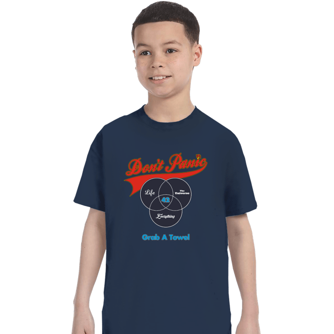 Shirts T-Shirts, Youth / XS / Navy Grab A Towel
