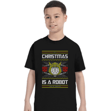 Load image into Gallery viewer, Shirts T-Shirts, Youth / XS / Black Christmas Is A Robot
