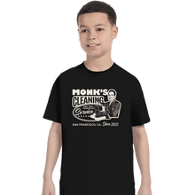 Load image into Gallery viewer, Shirts T-Shirts, Youth / XS / Black Monk Cleaning Service
