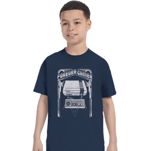 Secret_Shirts T-Shirts, Youth / XS / Navy Forever Gamer NES