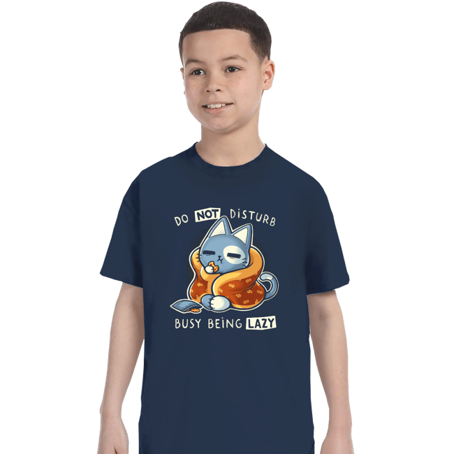Daily_Deal_Shirts T-Shirts, Youth / XS / Navy Busy Being Lazy