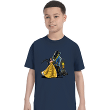 Load image into Gallery viewer, Secret_Shirts T-Shirts, Youth / XS / Navy Beauty And The Alien
