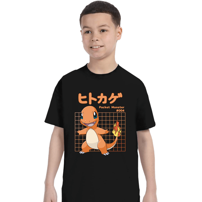 Sold_Out_Shirts T-Shirts, Youth / XS / Black Charmander X-Ray