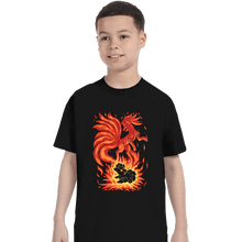 Load image into Gallery viewer, Shirts T-Shirts, Youth / XS / Black The Flame Tailed Fox Within
