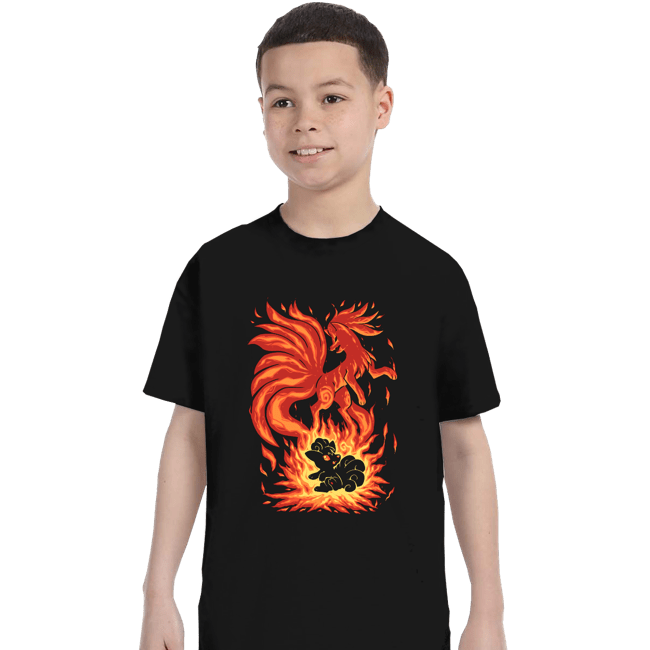 Shirts T-Shirts, Youth / XS / Black The Flame Tailed Fox Within