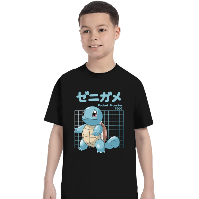 Sold_Out_Shirts T-Shirts, Youth / XS / Black Squirtle X-Ray